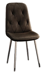 Стул DC-2103 (каркас хром тк. коричневая Velvet HLR-50)